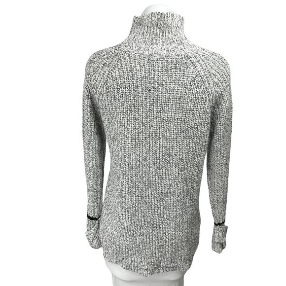 RD Style Women's Gray Turtleneck Knit Long Sleeve Pullover Sweater Top Size S - Picture 2 of 5